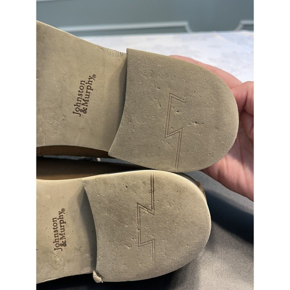 Johnston & Murphy Wingtip Dress Shoes Suede Brown Leather Lace Up Men’s 8M - Picture 10 of 16